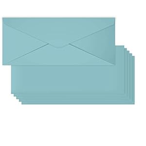 Business Envelops, 200-Pack #10 Blue Envelopes, Standard Square Flap, Gummed Seal, Perfect for Invitations, Office…