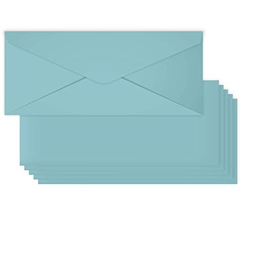 Business Envelops, 200-Pack #10 Blue Envelopes, Standard Square Flap, Gummed Seal, Perfect for Invitations, Office…