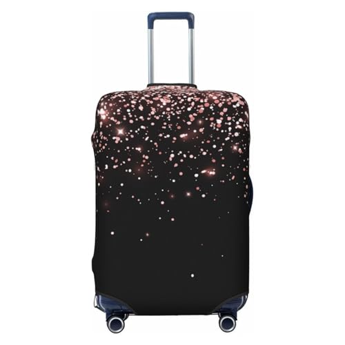 Rose Gold Glitter1 Print Luggage Covers For Suitcase,Elastic Washable & Stretchable Suitcase Covers For Luggage, Anti-Scratch - Fits 18-32 Inch Luggage-No Luggage Included