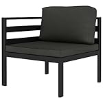 Modulares Aluminium Lounge-Set Anthrazit 10-teilig