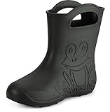 Ladeheid Eva Gummistiefel Damen federleichte wasserdichte Damenschuhe Regenschuhe LA-CA-09 (Carbone, 40/41 EU)