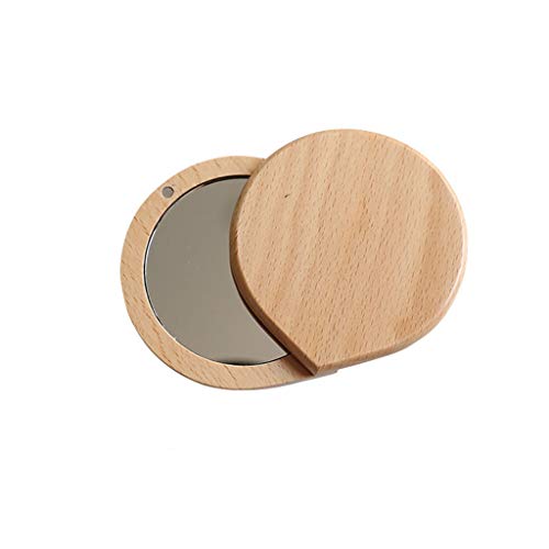 Espejo de Maquillaje Portátil de Madera Maciza SUNESA