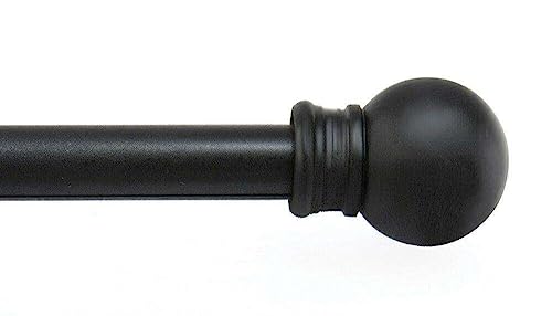 WDYB Black Curtain Rod - 7/16