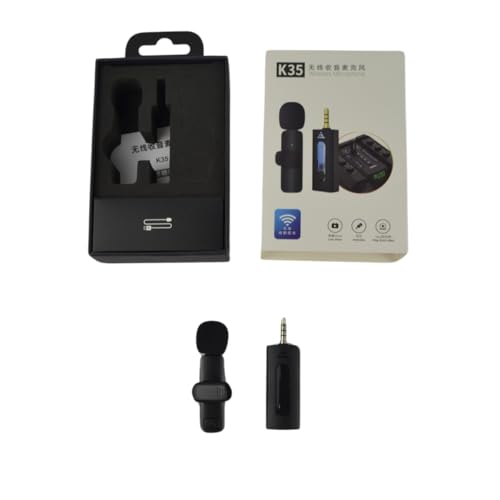 TudoPraFoto K35 Microfone de Lapela Universal Conector Wireless de Celular