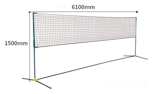 Filet de badminton de jardin facile à assembler avec ses poteaux stables