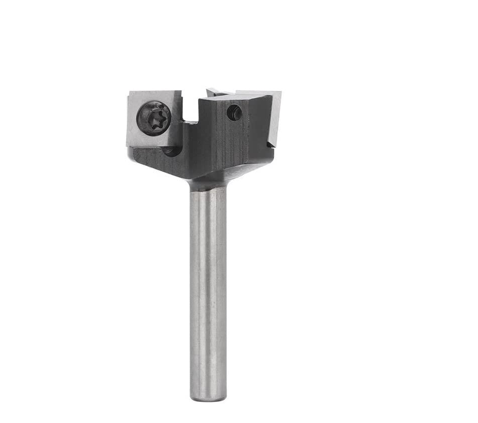 Wood Milling Cutter 8mm Shank 3T/4T Planing Bits Face End Milling Cutter Insert-Style Spoilboard CNC Surfacing Router Bit (Size : 3pcs)
