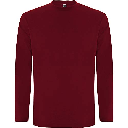 Roly Pack de Camisetas Hombre Extreme, Camiseta Manga Larga Hombre, 100% Algodón, Ideal para Todas Las Estaciones, Confort y Estilo en Cada Uso (FR/ES, Letras, XL, Regular, Regular, 1, Granate)