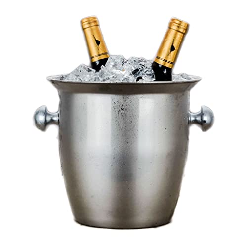 ZJFHEYUO Cubo de Hielo, Cubo de Hielo de Regalo, Cubo de Hielo de Acero Inoxidable Grueso, Ideal para Fiestas, Bar en casa, Enfriar Cerveza, Cubo de Hielo de Gran Capacidad, lo ma