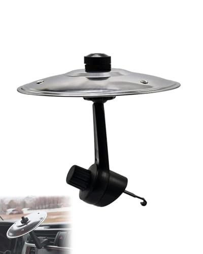 HUVZOR 1PCS Mini Cymbale de Voiture Argentée,Car Cymbal Air Vent Argenté,Cymbale pour Grille d'aération de Voiture,Car Crash Cymbal