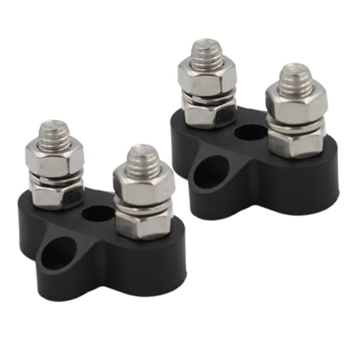 Holibanna 2pezzi Barra Di Distribuzione Terminale in Acciaio Plastica e Ottone Blocco Di Distribuzione Per Auto Camper e Barche Connessione Stabile