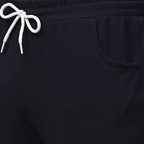 Image of Hubberholme Men's Cotton Blend Slim Fit All Season Wear Track Pants (Slant 3 Stripes Design)