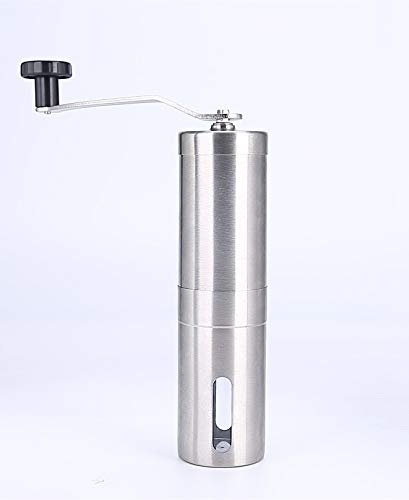 Molinillo de café manual, XIBLISS rebabas de café de acero inoxidable con rebaba cónica de cerámica ajustable, molino de…