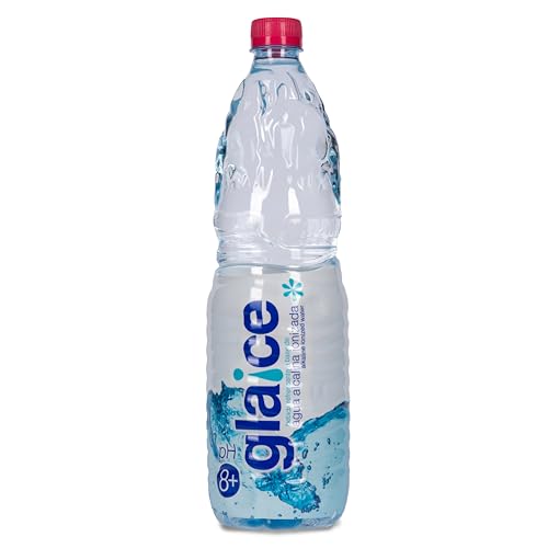 Glaice - Agua Alcalina ionizada, Sabor limpio, Textura aterciopelada, sistema de bio-reacción 100% mineral,1,25 Litros