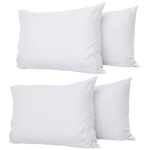 Pillow Cases 4 Pack White Soft & Breathable 100% Brushed Microfiber Pillowcase. Anti-Allergic & Machine Washable with Secure Envelope Closure Multicolor UK Size 50 × 75 cm