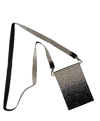 Jacqueline Kent JKBG117.BK Believe Cellphone Crossbody Purse 7 Inches x 4.75 Inches Black Ombre Crystal