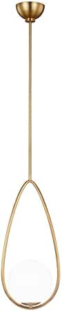 Generation Lighting-Aerin-1 Light Pendant-Burnished Brass Finish