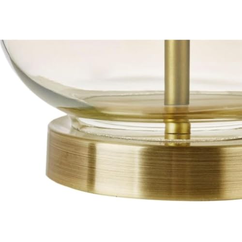 Set de 2 lámparas de mesa de vidrio curvado dorado miniatura 5