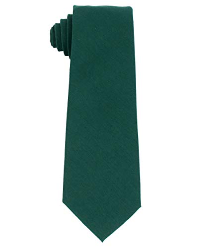 Image of Kebocis Mens Solid Color Cotton Necktie for Men