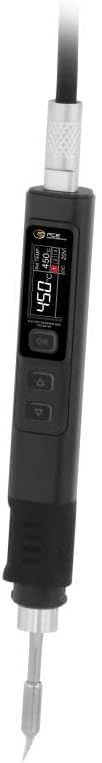 PCE Instruments PCE-ESI 450 Soldering Iron, for Precision Electronics Repair, Heats 100 … 450°C / 212 … 842°F in <5 s, with 100W USB-C power, IPS display, 6 tips, sleep/standby & tool bag