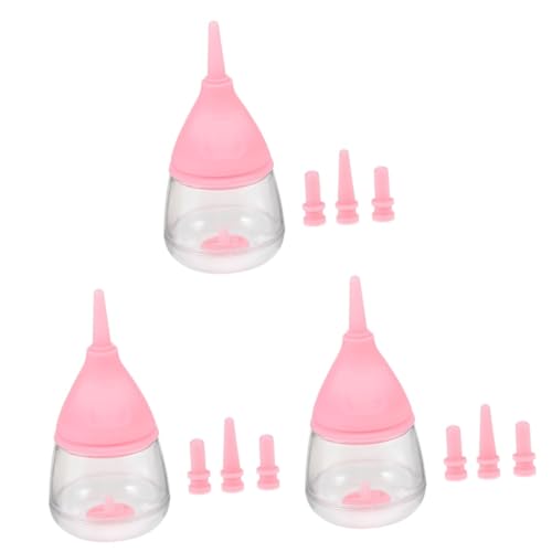 BESPORTBLE 3pcs Kitten Feeding Bottle Newborn Pet Nursing Bottle for Puppies Kittens Cat Milk Feeder - Valve