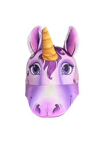 BRIEF INSANITY Kids Animal Hat - Fun Unicorn Kids Hat for Boys and Girls Durable Youth Baseball Style Cap with 3D Horn Adjustable Backstrap & Mesh Back