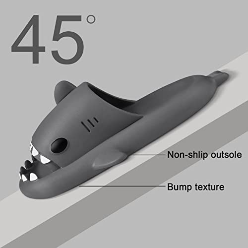 MoneRffi Shark Slides for Women Men Cloud Shark Slides Novelty Open Toe Sandals Cute Shark Slippers Non-Slip Beach Pool Shower Shoes4