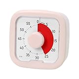 60-Minute Visual Timer for Kids and Adults, Countdown Timer for Kitchen, Bedroom, Classroom, Kid Timer for Time Management Education (Pink)