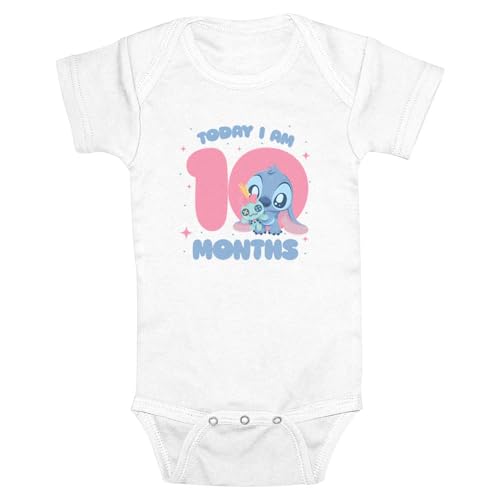Disney Puntada unisex para bebé de diez meses, Puntada blanca de 24 m, 24 MONTHS