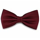 TigerTie pré-liée N ud papillon en bordeaux unicolor + boîte...