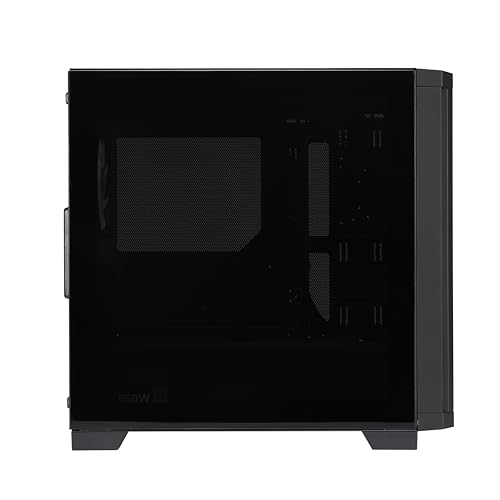 Image of Rosewill FBM-X3 Micro ATX Mid Tower Case - Tempered Glass Side Panel, High Airflow, 3X PWM ARGB Fans, Pre-Installed 650W 80+ Gold ATX 3.1 Power Supply - Black