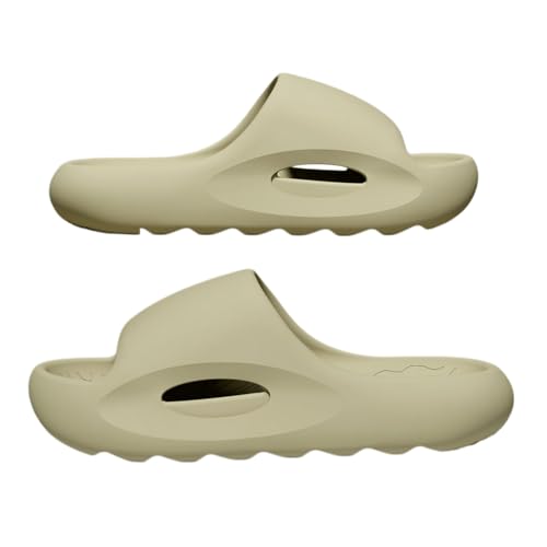 Image of XYNM Sliders Mens Women Sandals Thick Soled Non Slip Couple Slippers Summer Indoor Style For Outdoor Footwear Suitable Men-brown-42-43 (suitable 41-42)