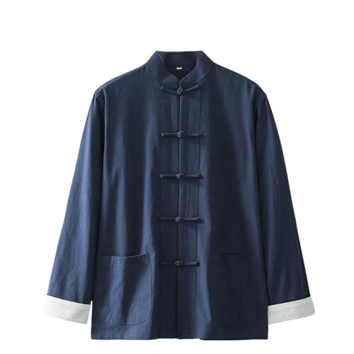 Veste Tang chinoise en coton pour homme style bouddhiste