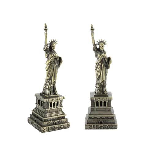 Statue de la liberté, 2 pièces statua della libertà main métal antique en laiton statue de la liberté réplique statue de la liberté artisanat modèle...