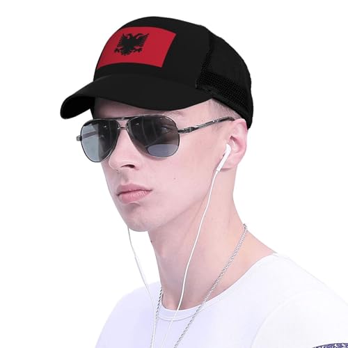 Flag of Albania Mesh Baseball Cap - Classic Adjustable Peak Cap, Trucker Hat for Men & Women4