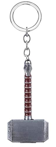 Thors Hammer aus Metall als Solider Schlüsselanhänger mit Befestigungsring - lustiges Geschenk für Avengers Fans Cover