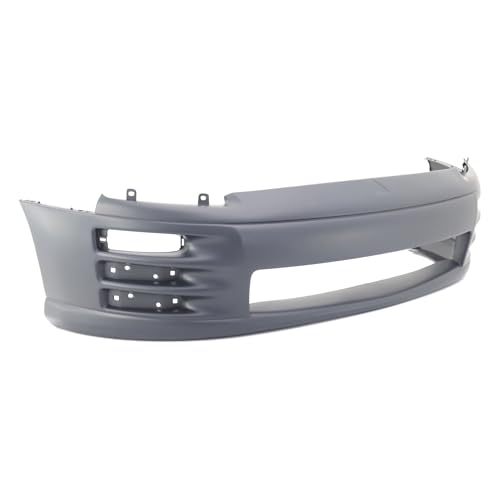 Image of Compatible with Mitsubishi Eclipse 2000-2002 Front Bumper Cover | Primed, Without Fog Light Holes, Hatchback /Convertible, GS GT RS Convertible, Ready to Paint, OEM 6400B278, MI1000268