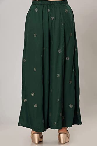 Image of Rayon Gold Print Skirt Palazzo || Rayon Palazzo || Skirt Palazzo || GOLDPRINT Skirt Palazzo || Multicolour
