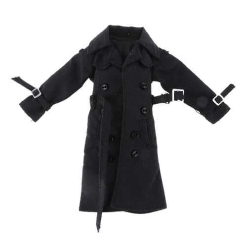 Gabardina de soldado 1/12 cortavientos elegante para figuras de coleccionista 4