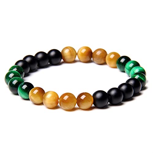 Bracelet en pierre naturelle onyx noir, le cadeau bijoux idéal pour hommes et femmes