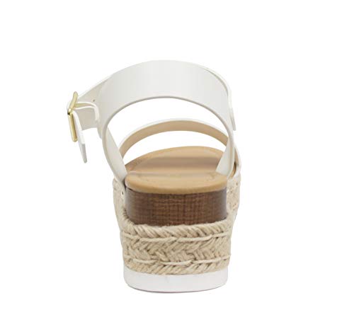 Image of Soda CLIP ~ Women Open Toe Ankle Strap Platform Espadrille Sandal