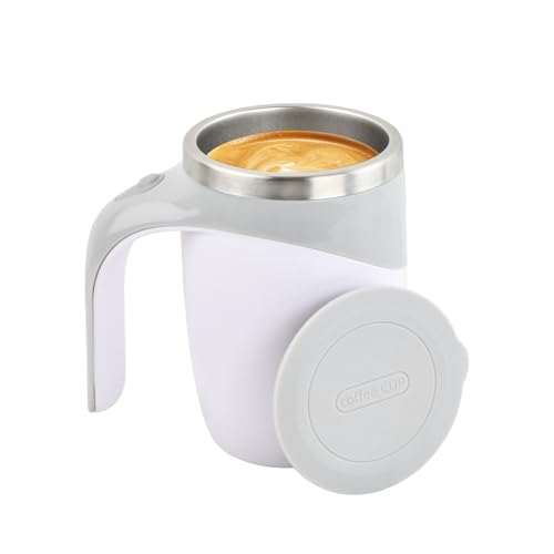 Opiniones de Taza Electrica Top 10. 45 Dokpav Taza de Café con Agitación Automática, Taza Agitadora Automática Alimentada por Batería con Agitación Eléctrica Agitadora Magnética con Tapa, para Café Leche Té