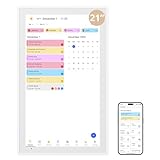 Dragon Touch Digital Calendar 21.5 Inch Touch Screen, Electronic Wall Calendar Chore Chart for Family Monthly/Weekly Planner, Interactive Display for Home Organization, Desk Mount Included - White
