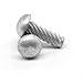 ASMC Industrial No.7 x 0.38 Type U Round Head Metallic Drive Screw44; 18-8 Stainless Steel - 10000 Piece