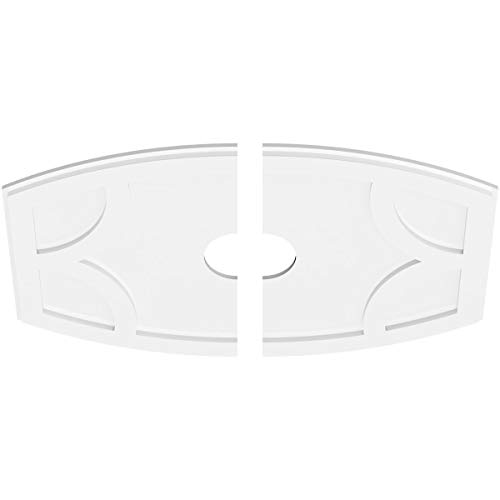 Image of Ekena Millwork CMP34X22KY2-05000 Kailey Architectural Grade PVC Contemporary, Two Piece Urethane Ceiling Medallions 34 inchW x 22 5 /8 inchH x 5 inchID x 18 1 /4 inchC x 1 inchP