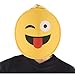 Dress Up America Face with Tongue Emoji Mask for Kids, Funny Head Mask Accessory (one Size) Yellow