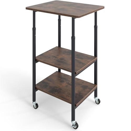 OTTIMIZZAZIONE DEGLI SPAZI PER UN AMBIENTE ORDINATO: Dotato di 3 zone di stoccaggio - un ampio piano e 2 ripiani aperti - questo supporto per stampante offre ampio spazio per libri, file, stampante, piante e ornamenti, contribuendo a un ambiente di lavoro ordinato