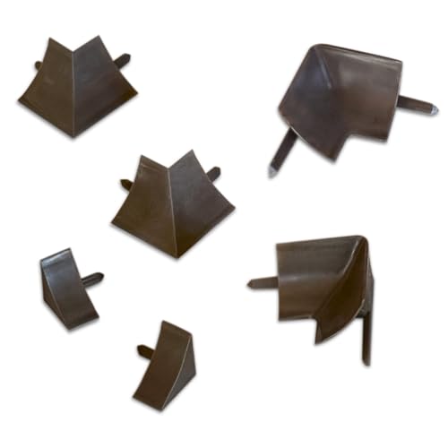 Image of InstaTrim Corner & End Caps - Six Bronze 1 /2 inch Wide Trim Corner and End Pieces - Finishing Caps for Corners & Exposed Ends, House Renovation Corners