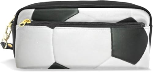 筆箱 サッカー柄 フットボール柄 運動柄 スポーツ柄 ペンポーチ 布 文具ケース ホワイト 文具ホルダー ギフト