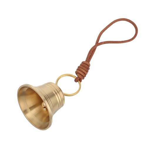 NIYANGLE Sonnette Vintage en Laiton Massif à Suspendre Petite Cloche Décorative pour Poignée de Porte Ornemente de Porte Rétro pour Maison et Jardin...