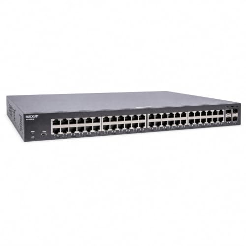 Image of Ruckus ICX8100-48 Managed Switch, 48x 10 /100 /1000 Mbps RJ-45, 4x 1GbE SFP Uplinks - Enterprise Layer 2 Access Switch, No Licensing Required